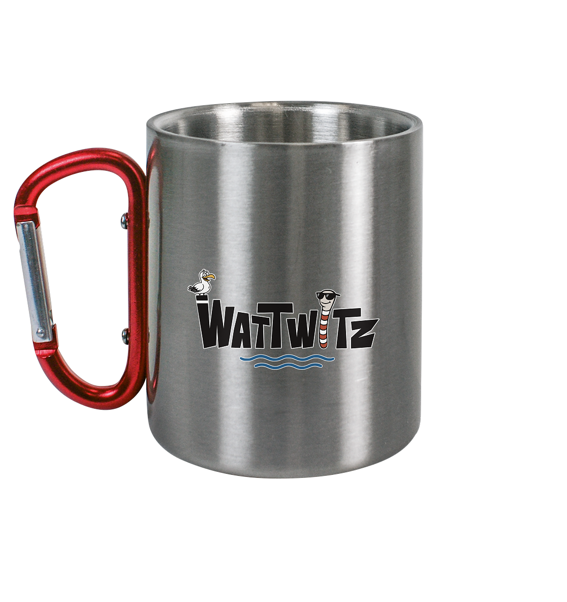 Watt´n Leben! Retro-Design Chill-Robbe im Strandkorb - Edelstahl Tasse