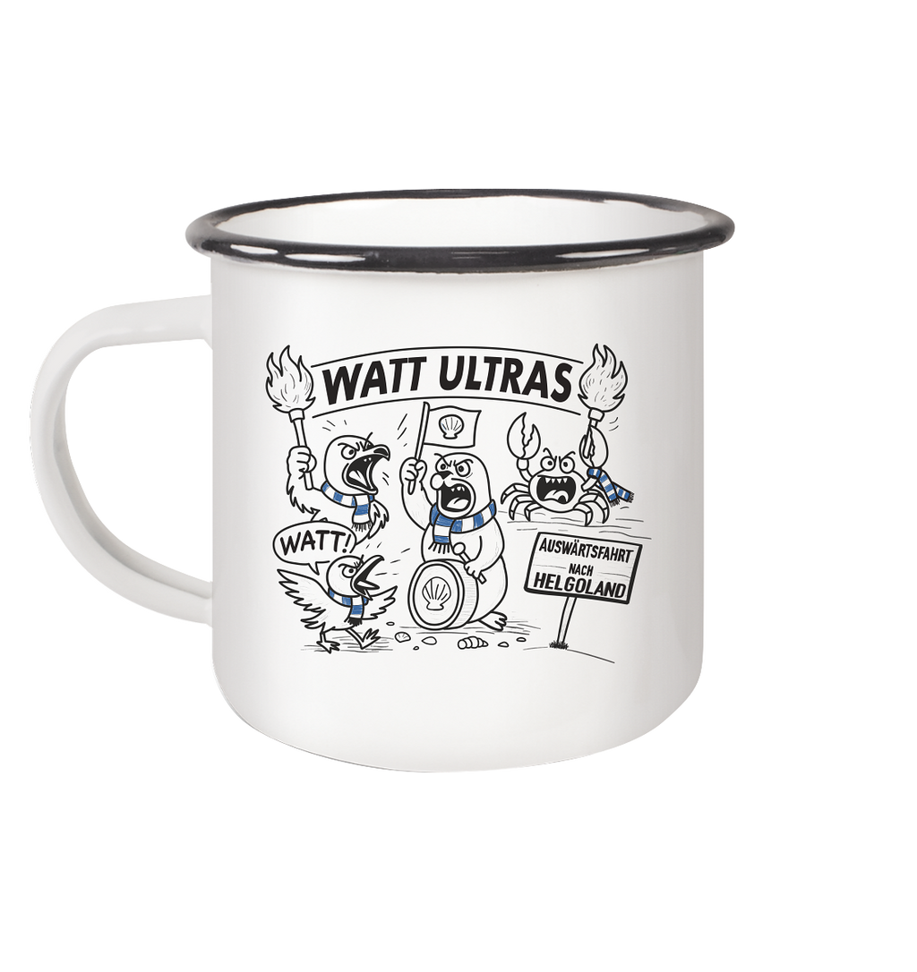 Watt Ultras - Emaille Tasse (Black)