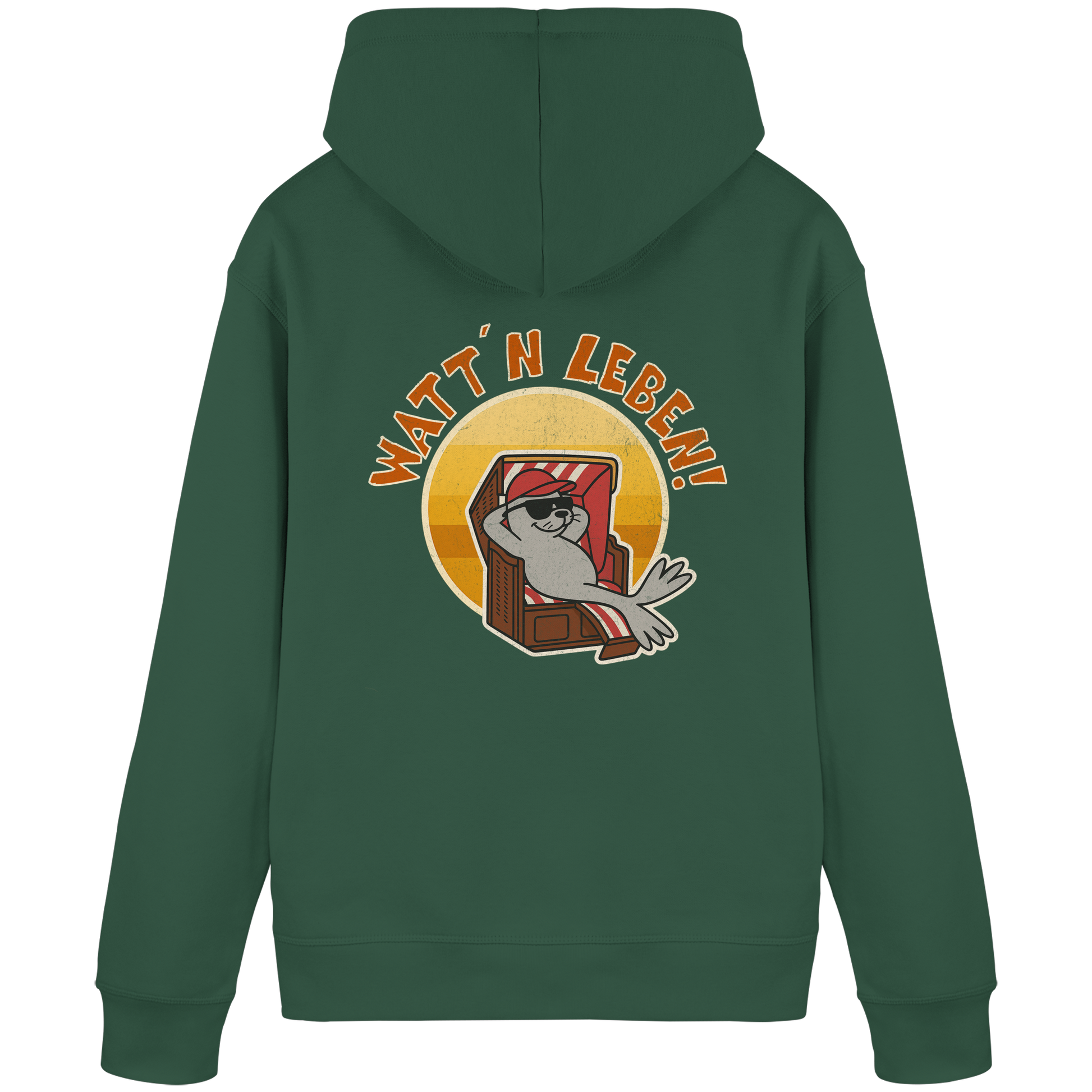 Watt´n Leben! Retro-Design Chill-Robbe im Strandkorb - Organic Basic Hoodie
