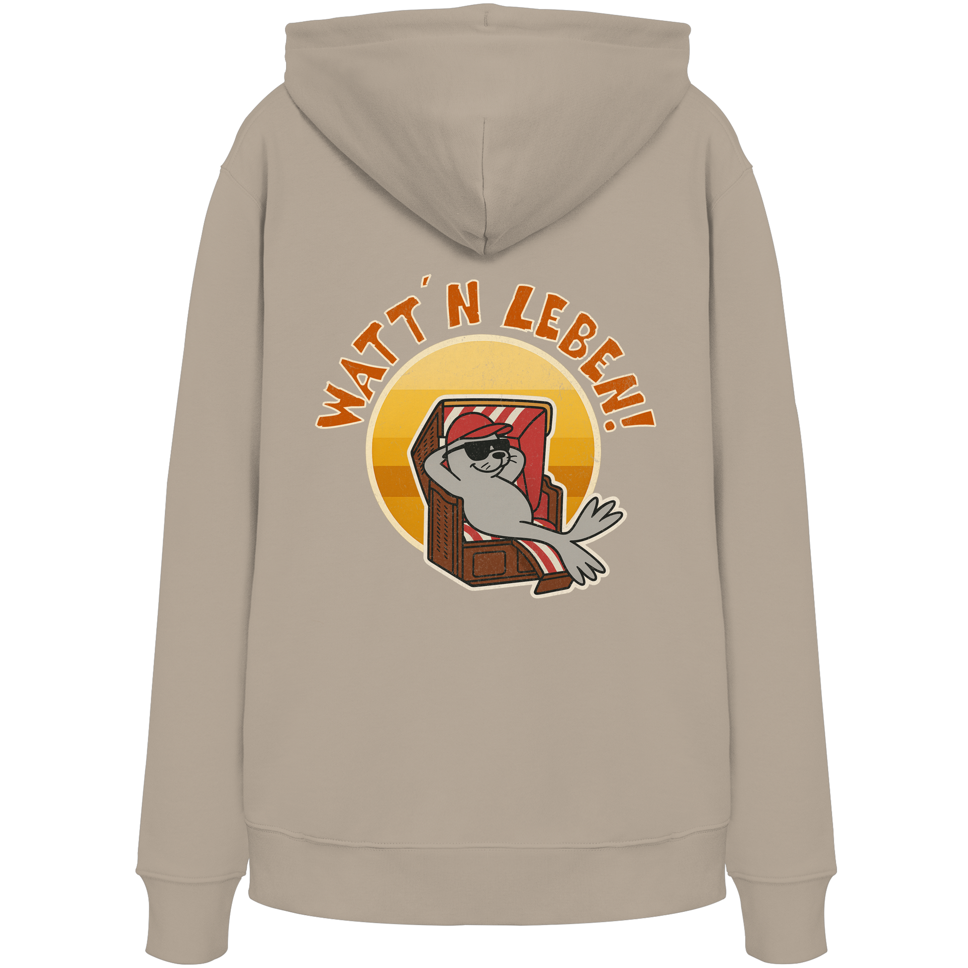 Watt´n Leben! Retro-Design Chill-Robbe im Strandkorb - Organic Hoodie