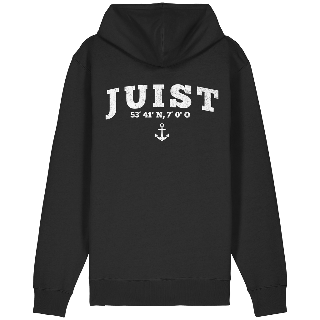 Juist - Koordinaten und Anker - Organic Relaxed Zipper