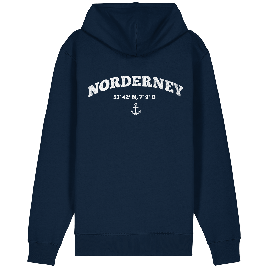 Norderney-Koordinaten-Anker Zipper - Organic Relaxed Zipper