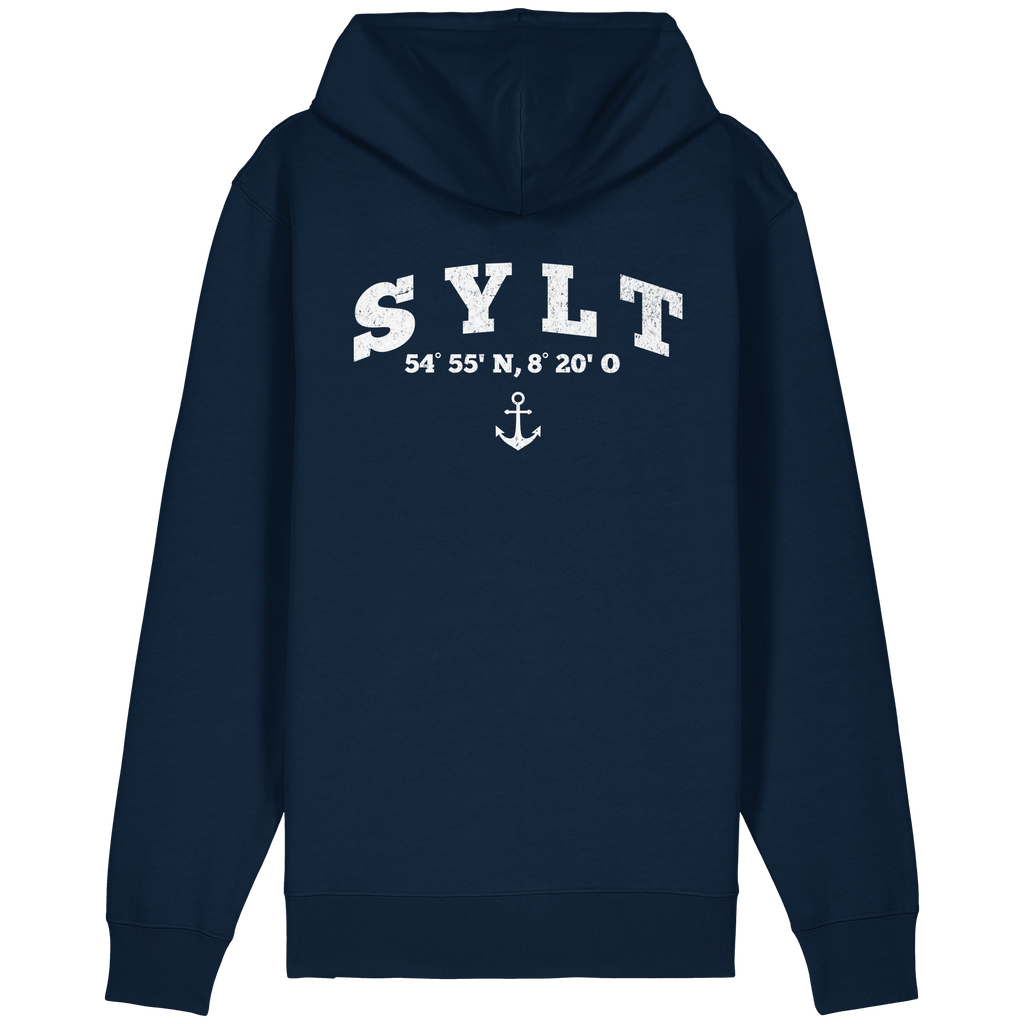 Sylt - Koordinaten und Anker - Organic Relaxed Zipper
