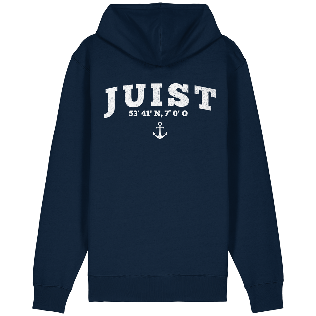 Juist - Koordinaten und Anker - Organic Relaxed Zipper