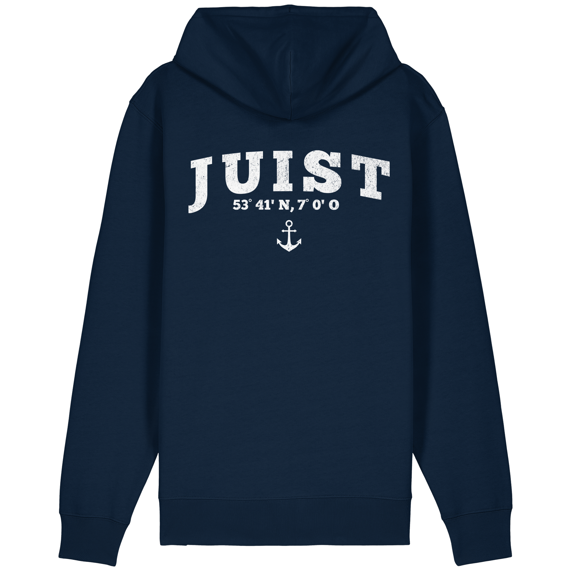 Juist - Koordinaten und Anker - Organic Relaxed Zipper