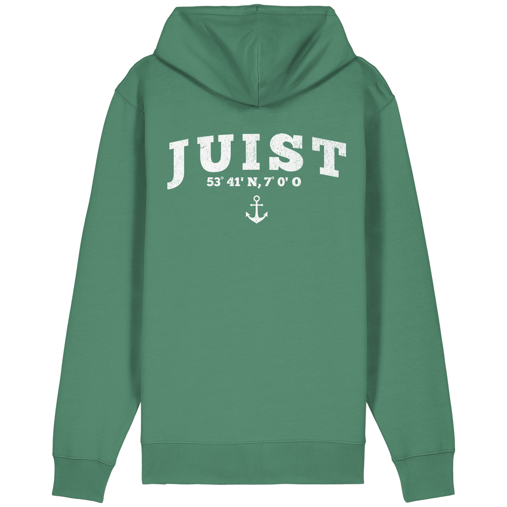Juist - Koordinaten und Anker - Organic Relaxed Zipper
