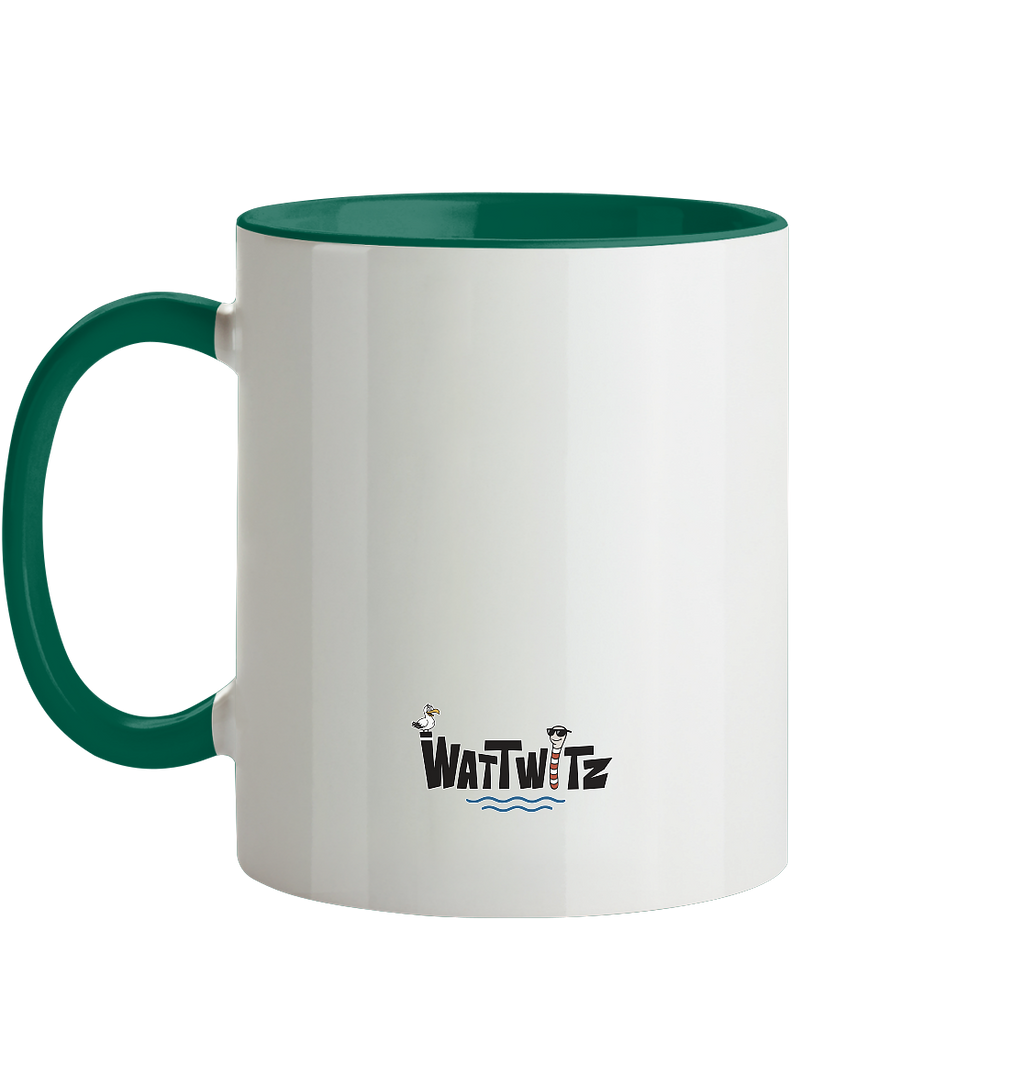 Spiekeroog Insel Silhouette MOIN - Tasse zweifarbig