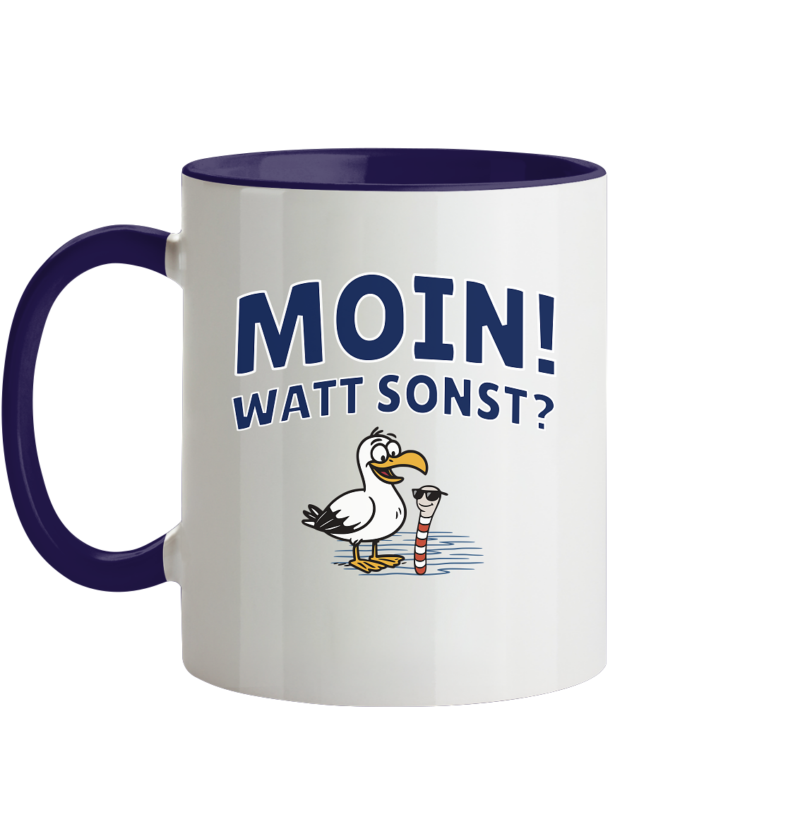 Moin! Watt Sonst? - Tasse zweifarbig