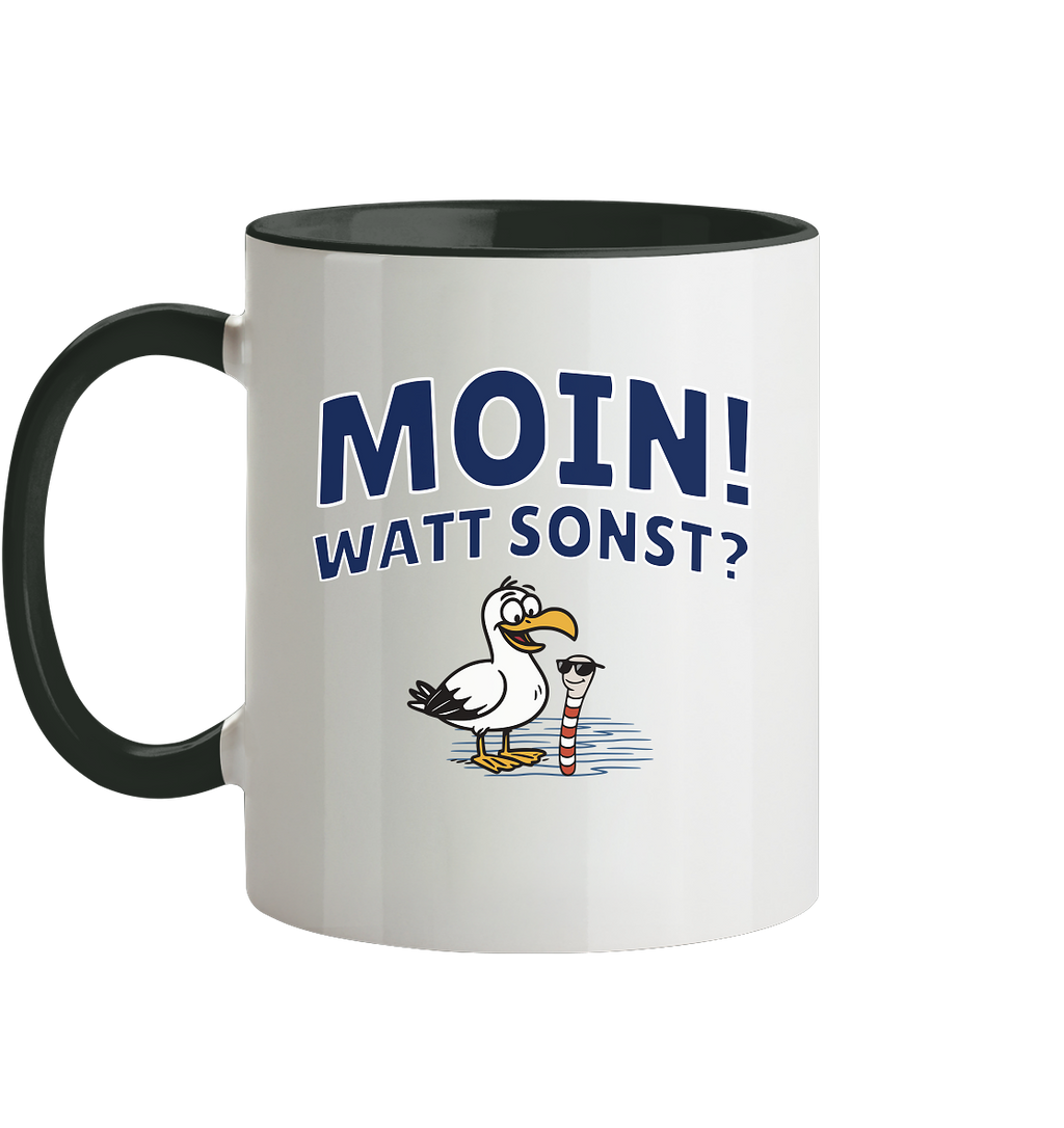 Moin! Watt Sonst? - Tasse zweifarbig