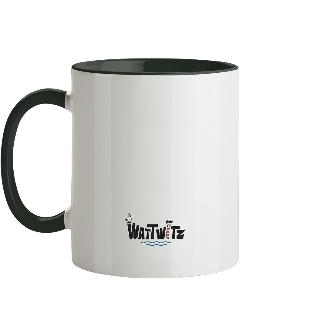 Spiekeroog Insel Silhouette MOIN - Tasse zweifarbig