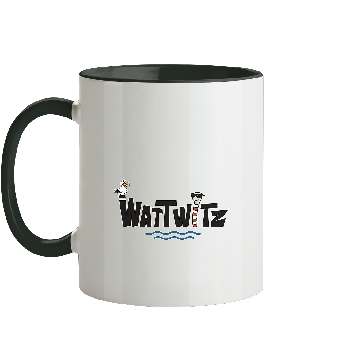 Watt Vibes, dreckig, ehrlich, nordisch - Tasse zweifarbig