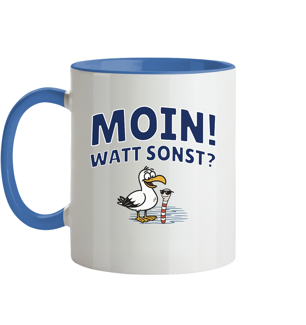 Moin! Watt Sonst? - Tasse zweifarbig