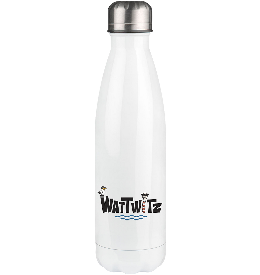 Watt´n Leben! Retro-Design Chill-Robbe im Strandkorb - Thermoflasche 500ml