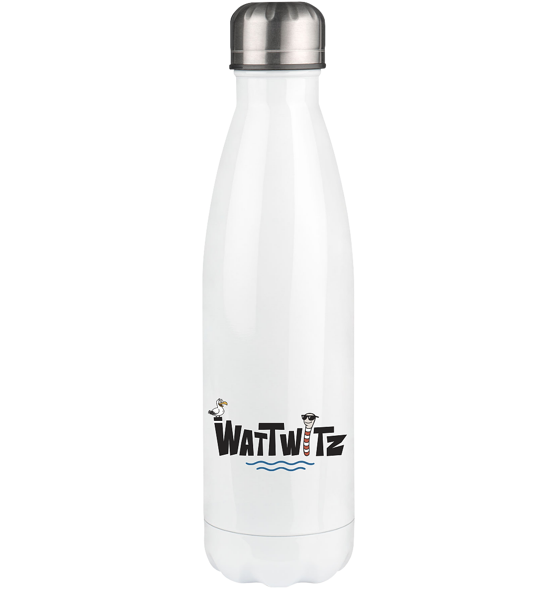 Watt´n Leben! Retro-Design Chill-Robbe im Strandkorb - Thermoflasche 500ml