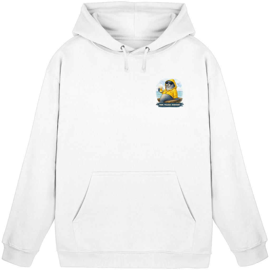 Robbe mit Bier. Wind. Wellen. Schmeckt. - Basic Unisex Hoodie