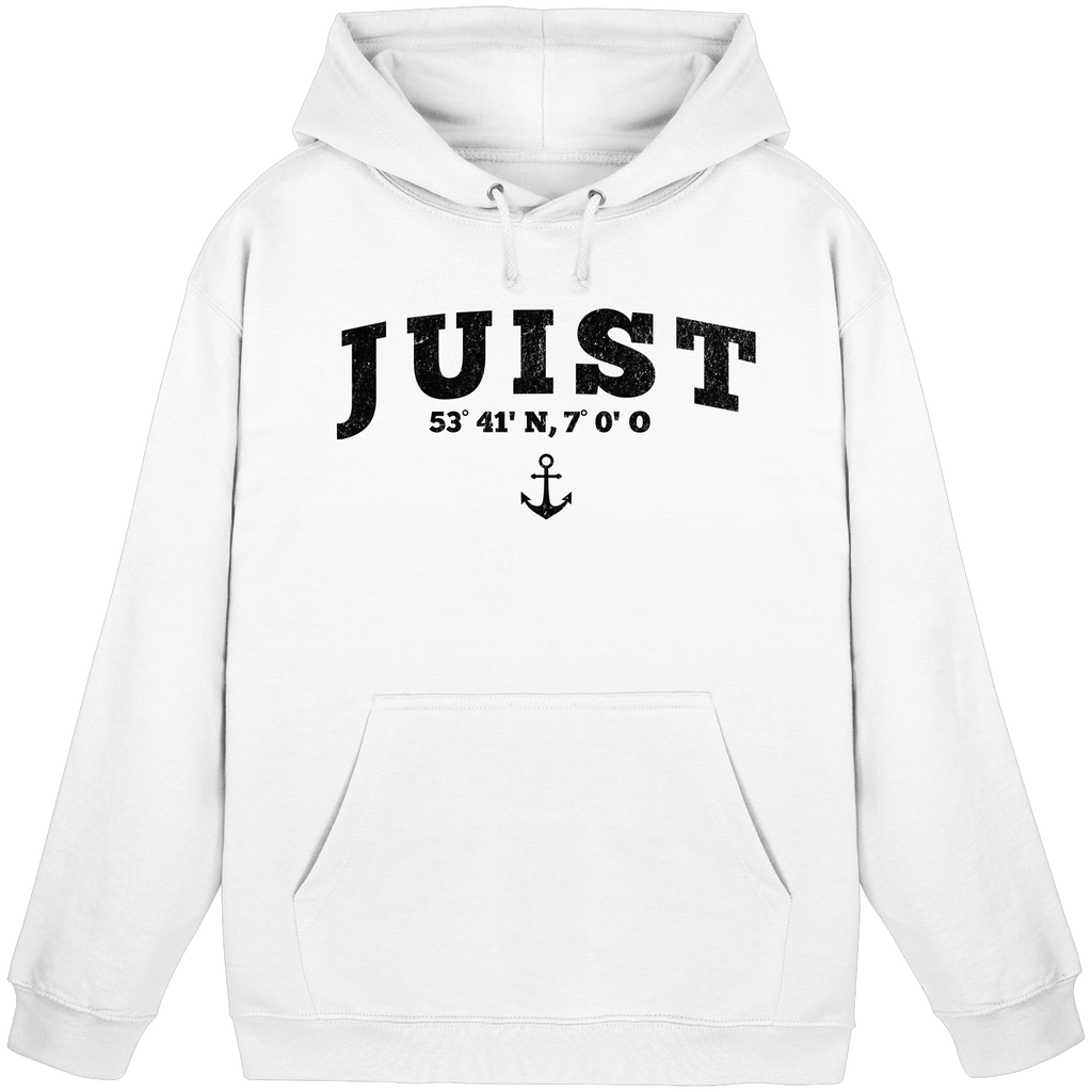 Juist - Koordinaten und Anker - Basic Unisex Hoodie