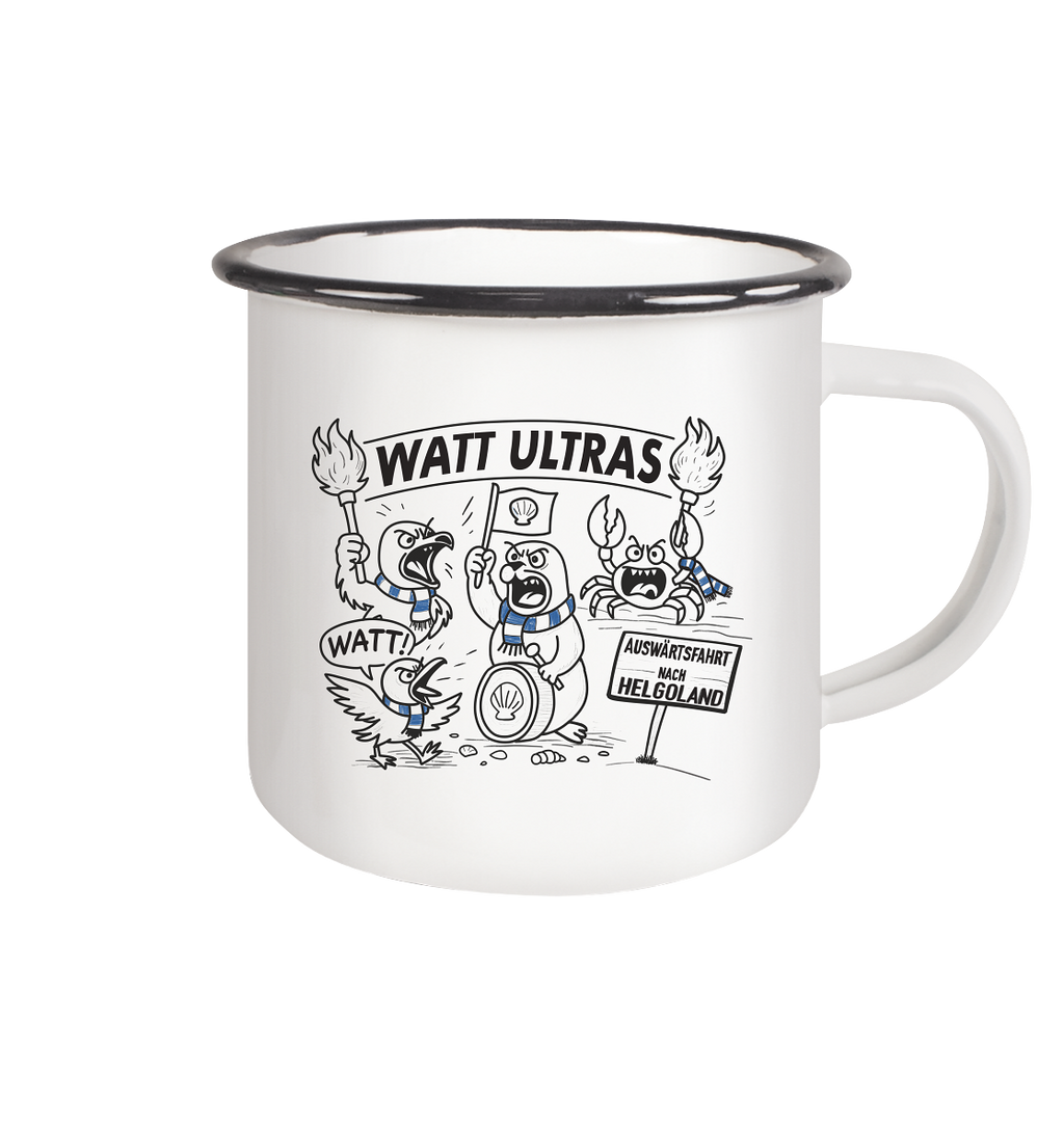 Watt Ultras - Emaille Tasse (Black)