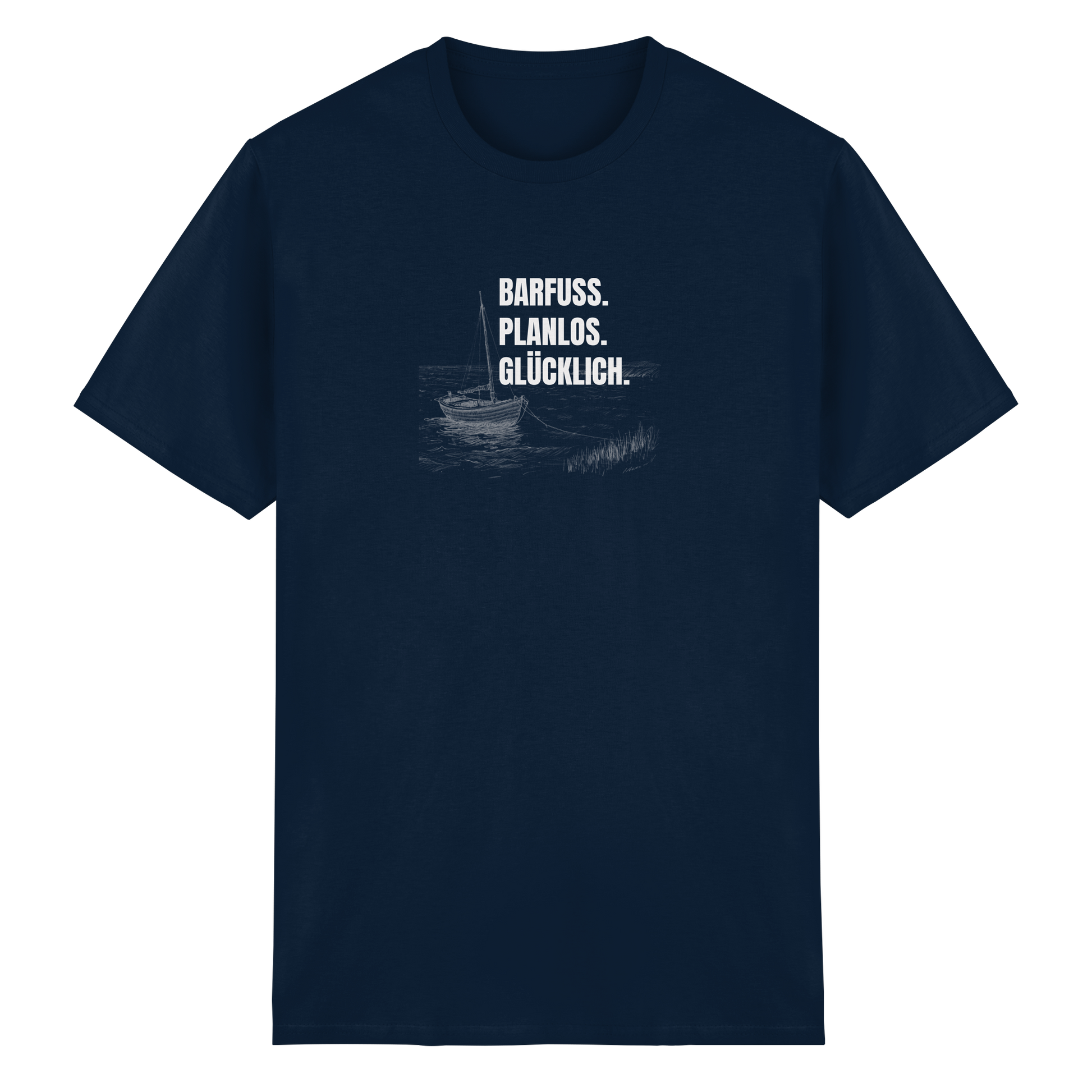 Barfuss. Planlos. Glücklich. - Heavy Cotton T-Shirt