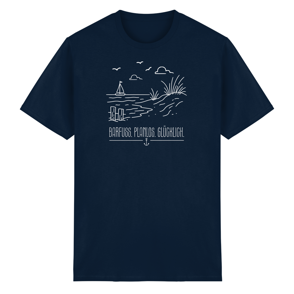 BARFUSS. PLANLOS. GLÜCKLICH. - Heavy Cotton T-Shirt
