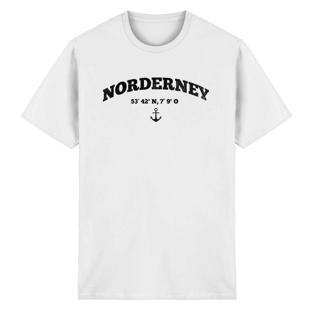 Norderney - Koordinaten und Anker - Heavy Cotton T-Shirt