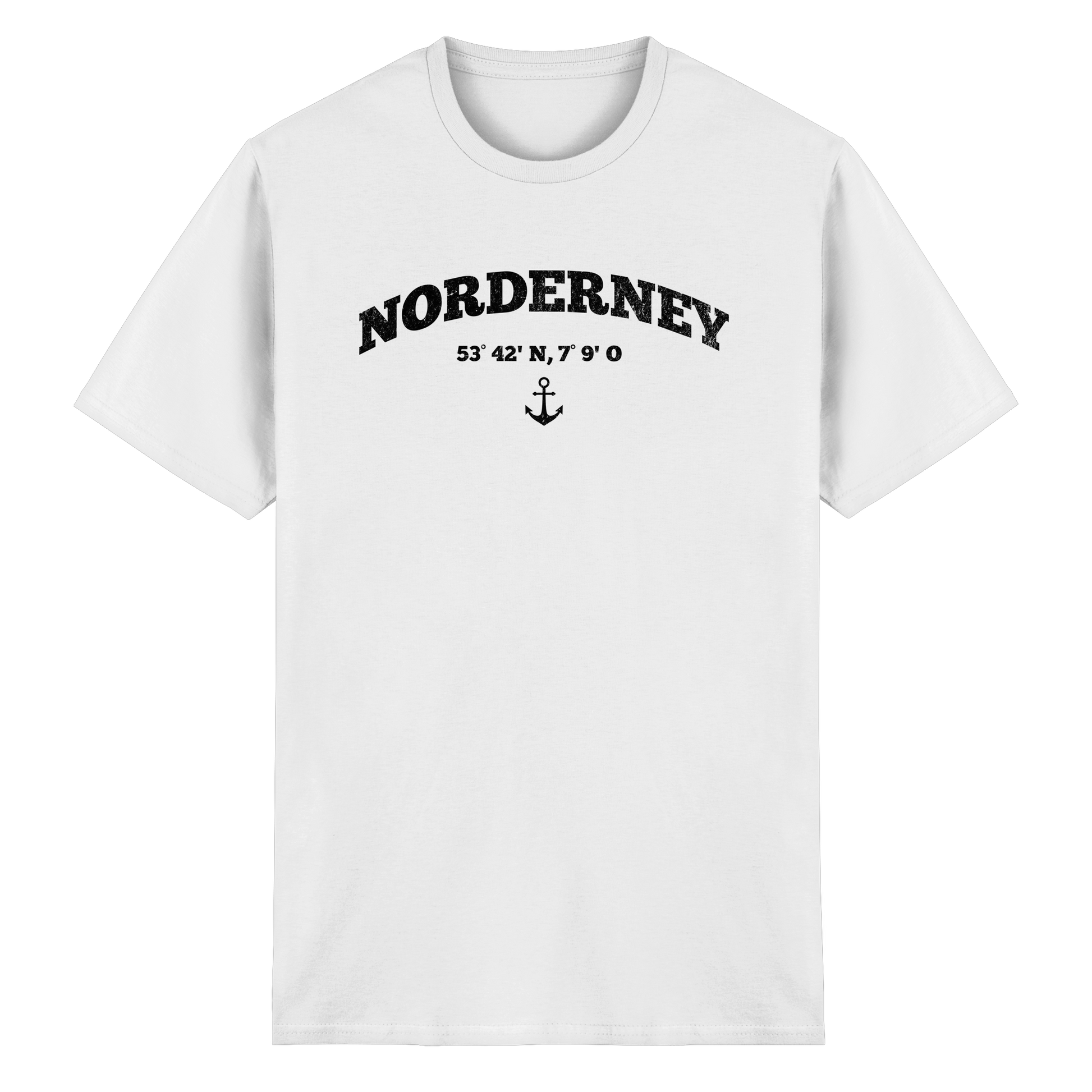 Norderney - Koordinaten und Anker - Heavy Cotton T-Shirt