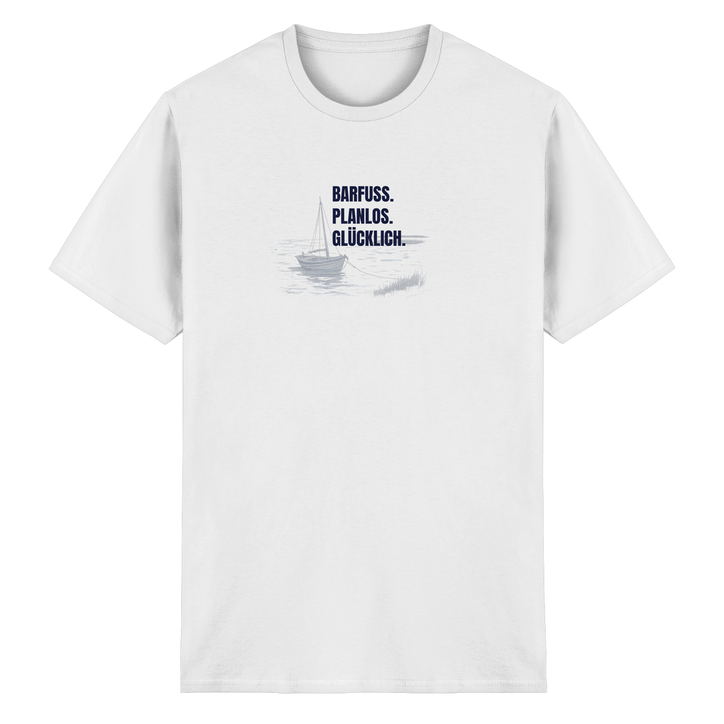 Barfuss. Planlos. Glücklich. - Heavy Cotton T-Shirt