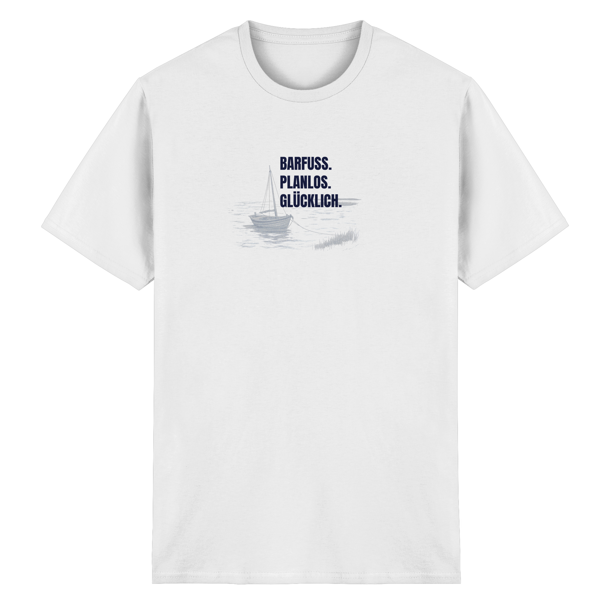 Barfuss. Planlos. Glücklich. - Heavy Cotton T-Shirt