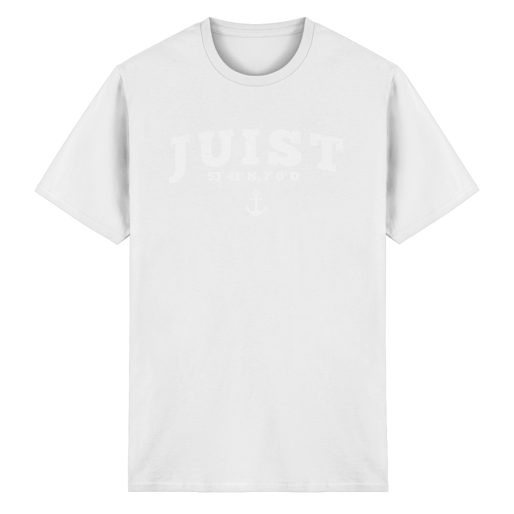 Juist - Koordinaten und Anker - Heavy Cotton T-Shirt