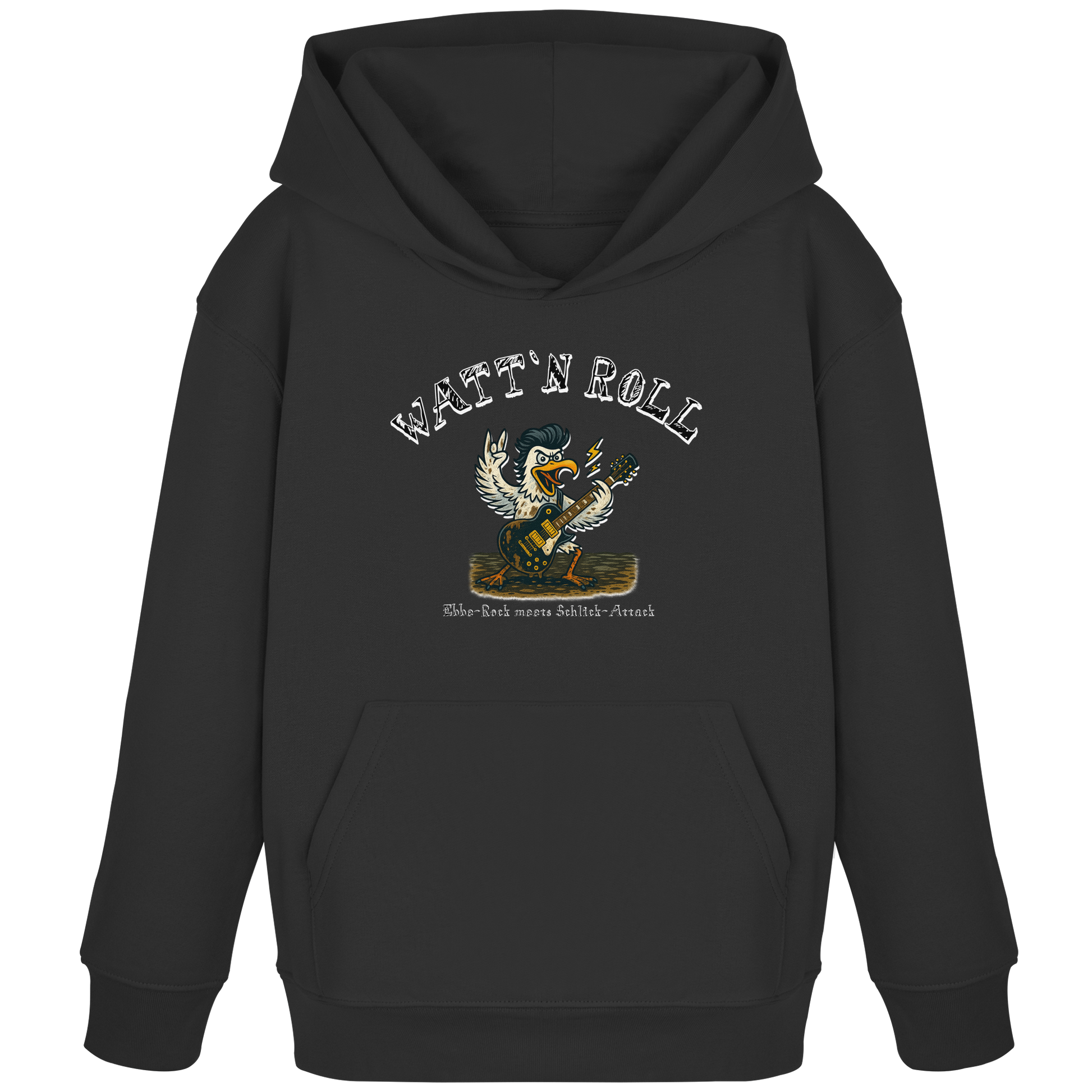 Watt`n Roll, Ebbe-Rock meets Schlick-Attack - Kids Organic Hoodie