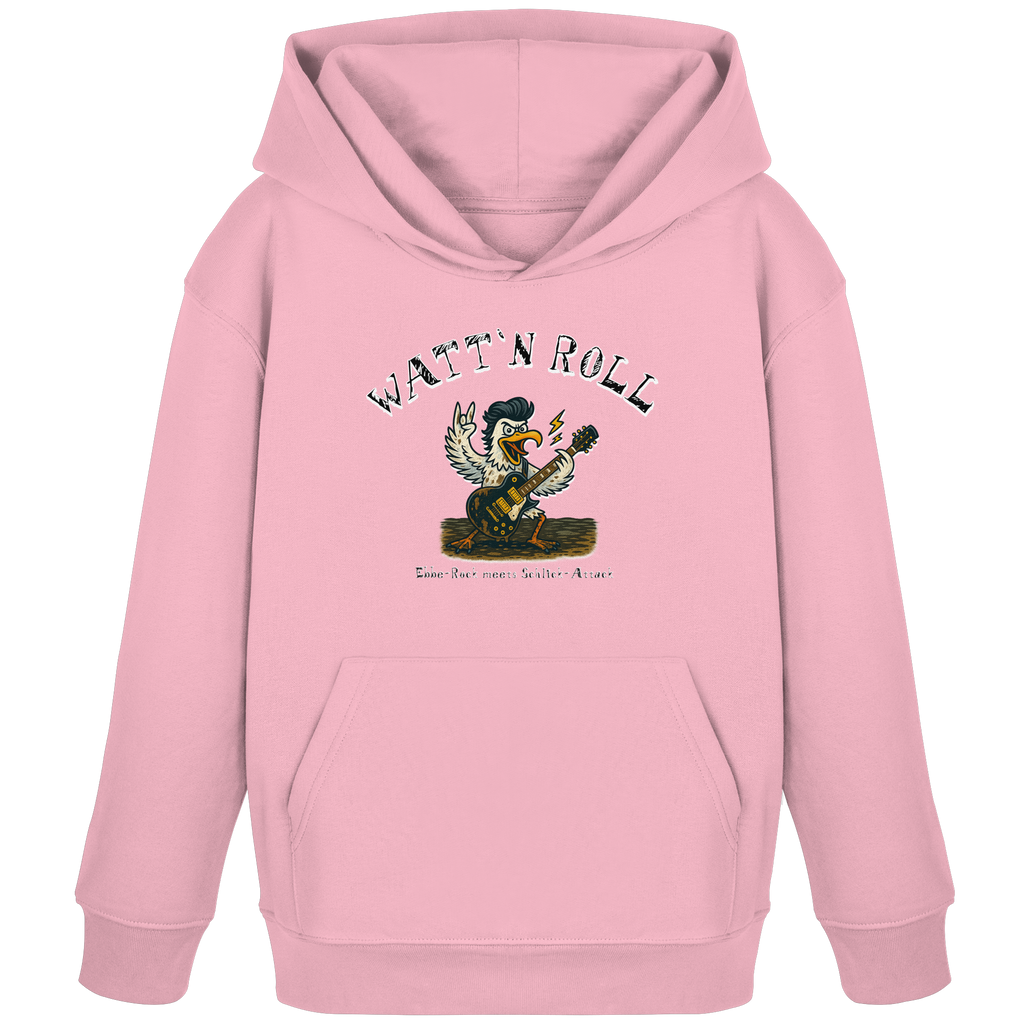 Watt`n Roll, Ebbe-Rock meets Schlick-Attack - Kids Organic Hoodie