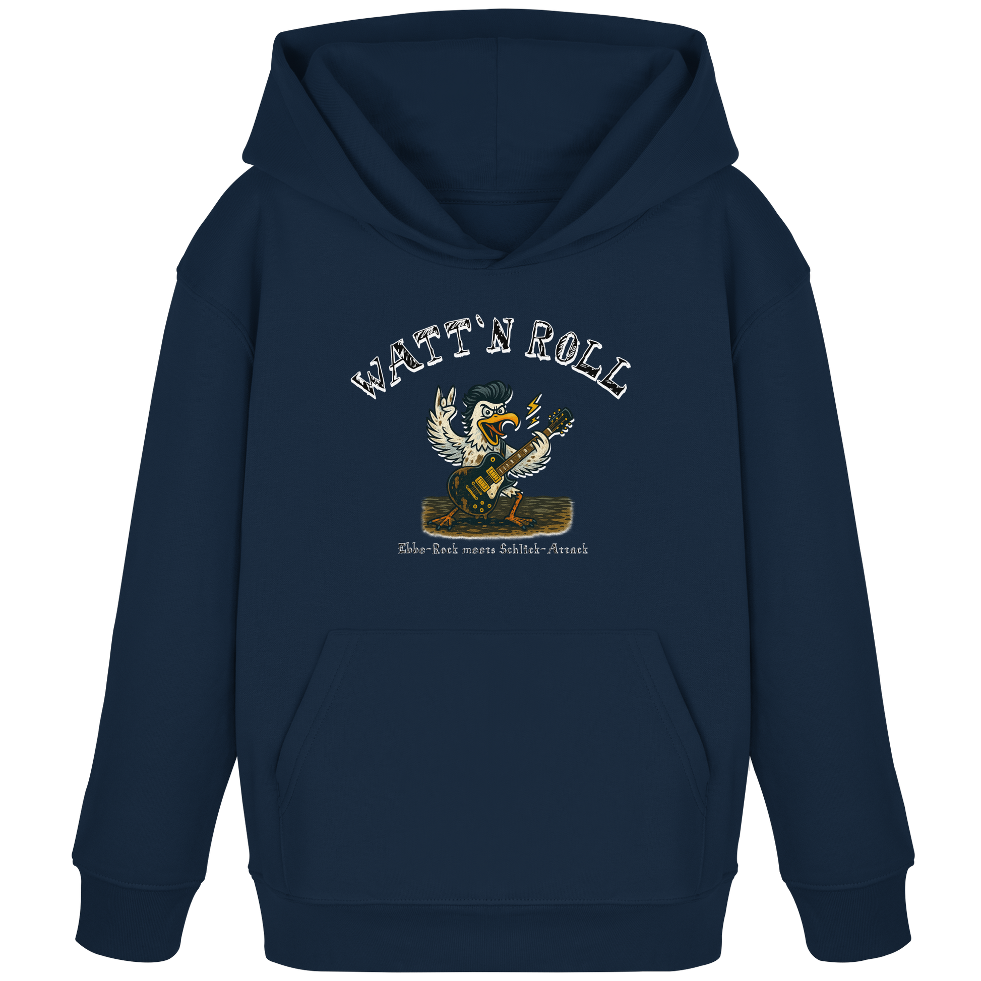 Watt`n Roll, Ebbe-Rock meets Schlick-Attack - Kids Organic Hoodie
