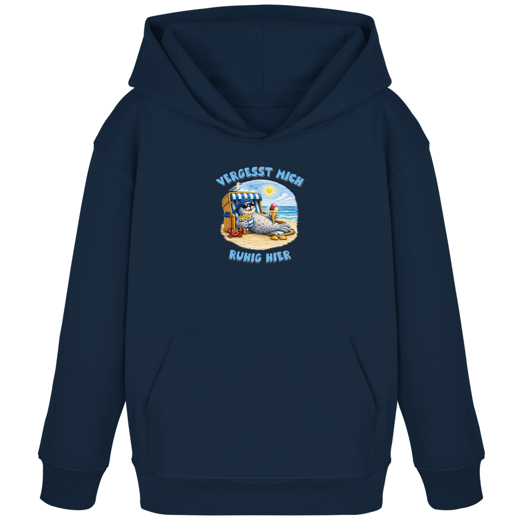 Vergesst mich ruhig hier - Nordsee-Comicdesign - Kids Organic Hoodie