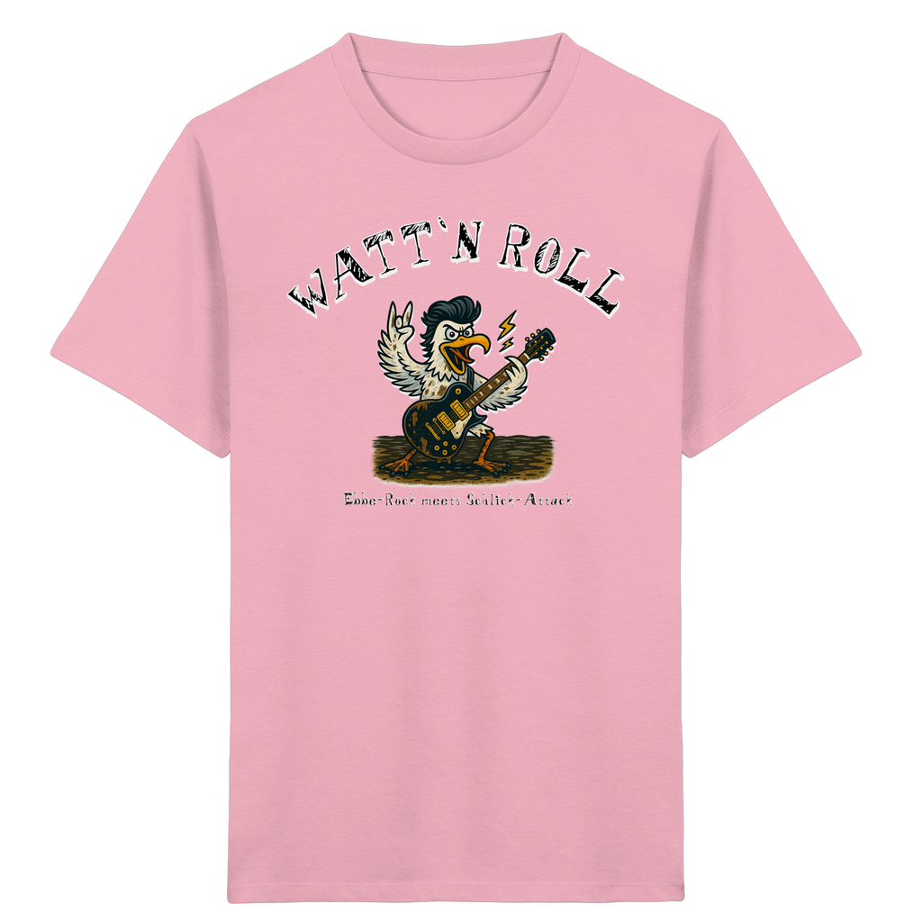 Watt`n Roll, Ebbe-Rock meets Schlick-Attack - Kids Organic Shirt