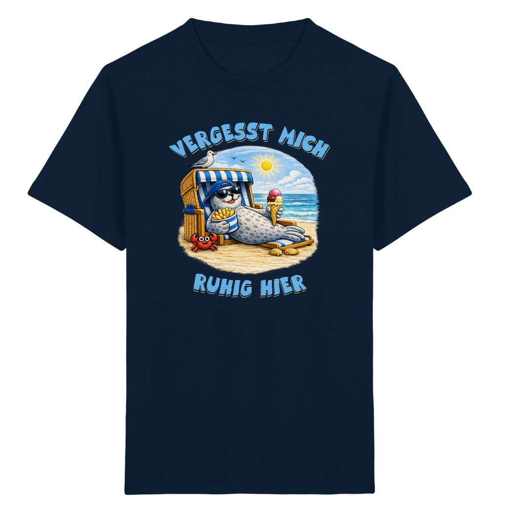 Vergesst mich ruhig hier - Nordsee-Comicdesign - Kids Organic Shirt