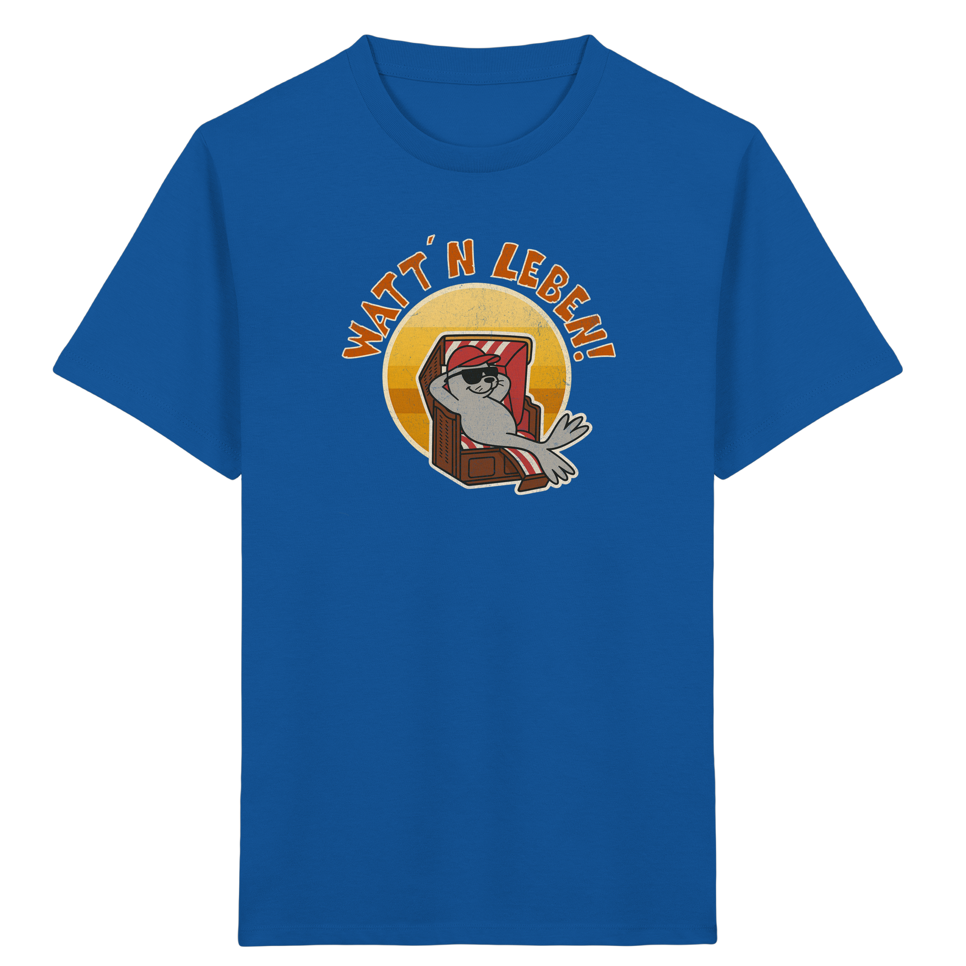 Watt´n Leben! Retro-Design Chill-Robbe im Strandkorb - Kids Organic Shirt