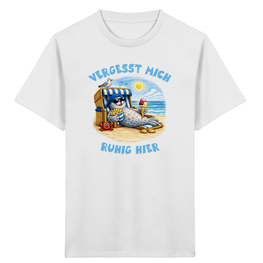 Vergesst mich ruhig hier - Nordsee-Comicdesign - Kids Organic Shirt