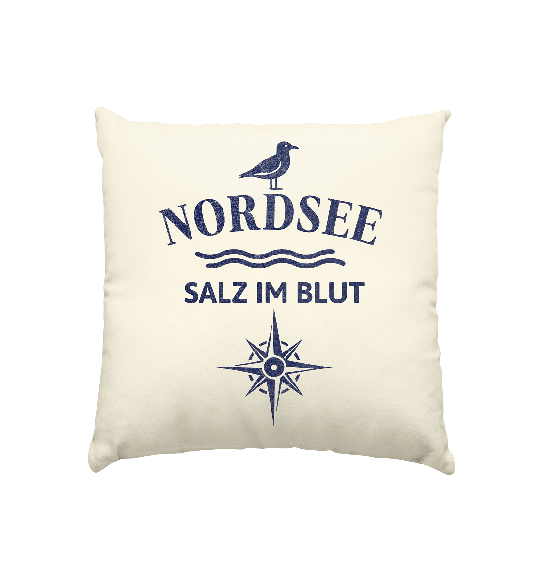 Nordsee - Salz im Blut - Kissen natur 40x40cm