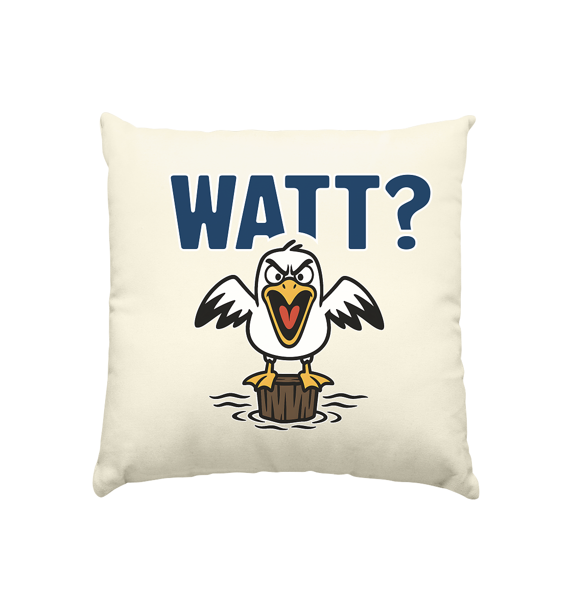 Watt? Agromöwe - Kissen natur 40x40cm