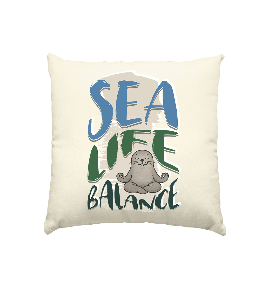 Sea Life Balance - Kissen natur 40x40cm