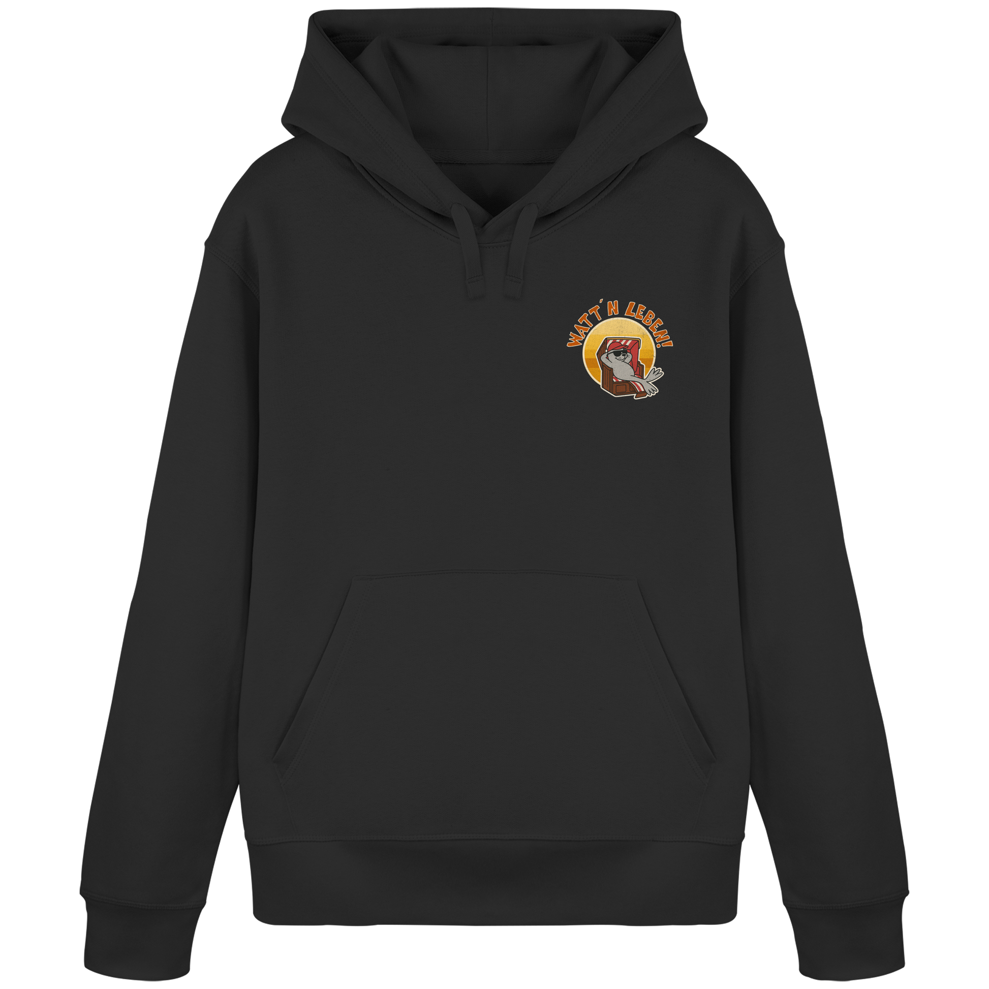 Watt´n Leben! Retro-Design Chill-Robbe im Strandkorb - Organic Basic Hoodie