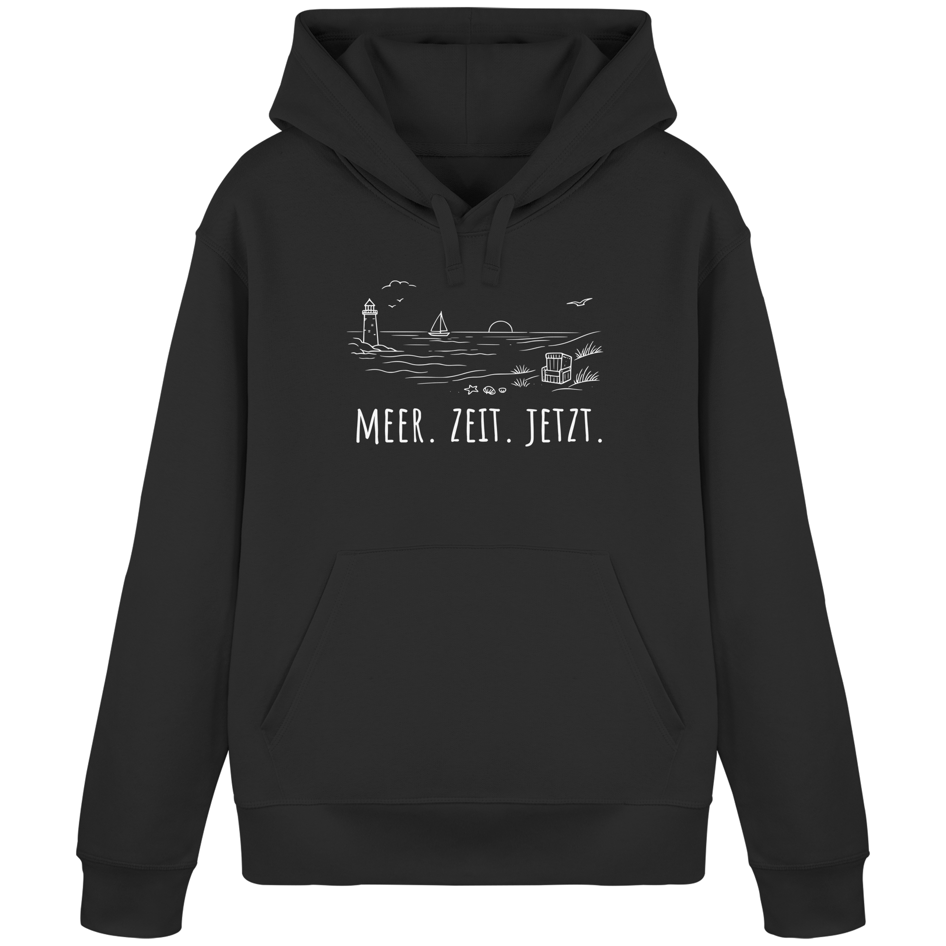 MEER. ZEIT. JETZT. - Organic Basic Hoodie