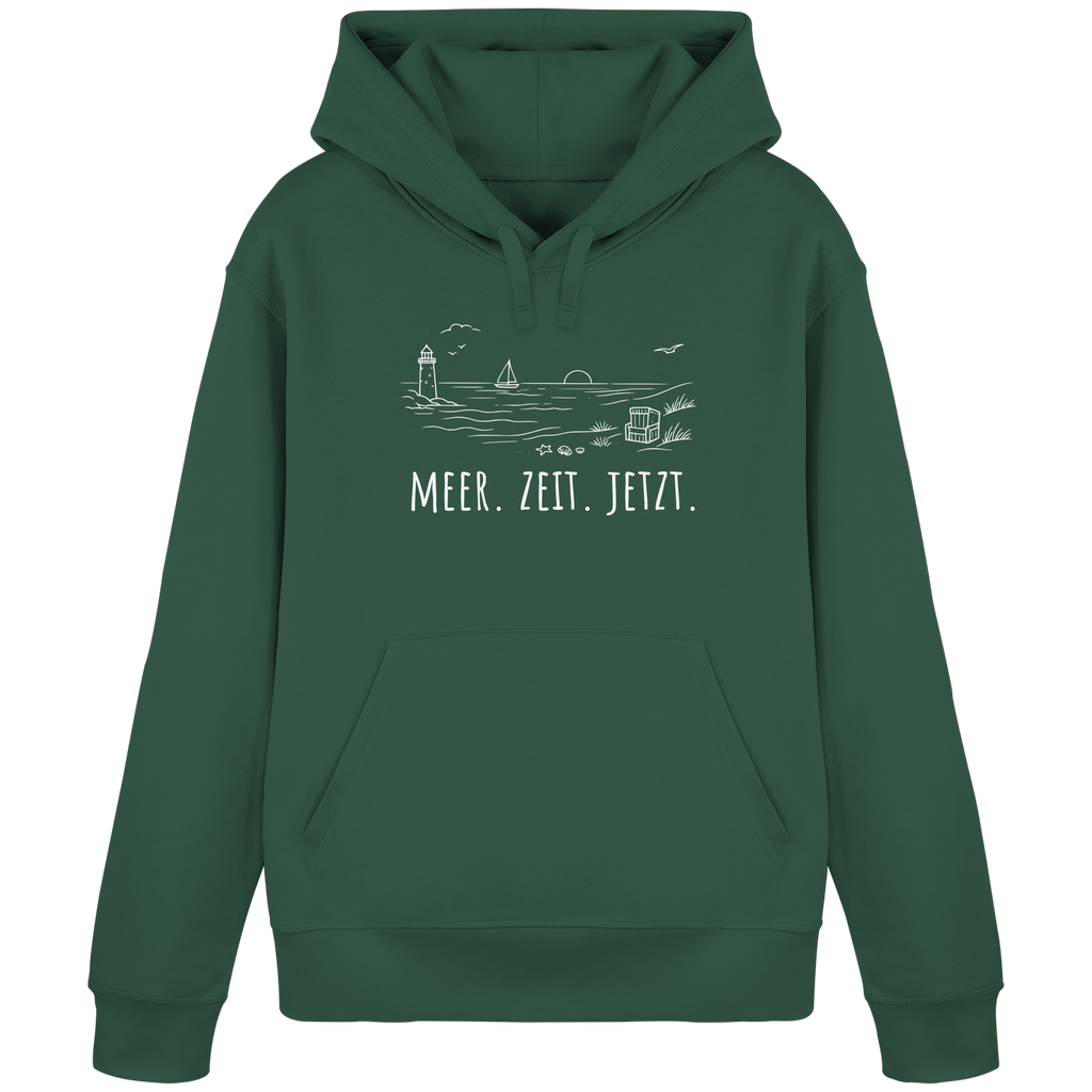 MEER. ZEIT. JETZT. - Organic Basic Hoodie