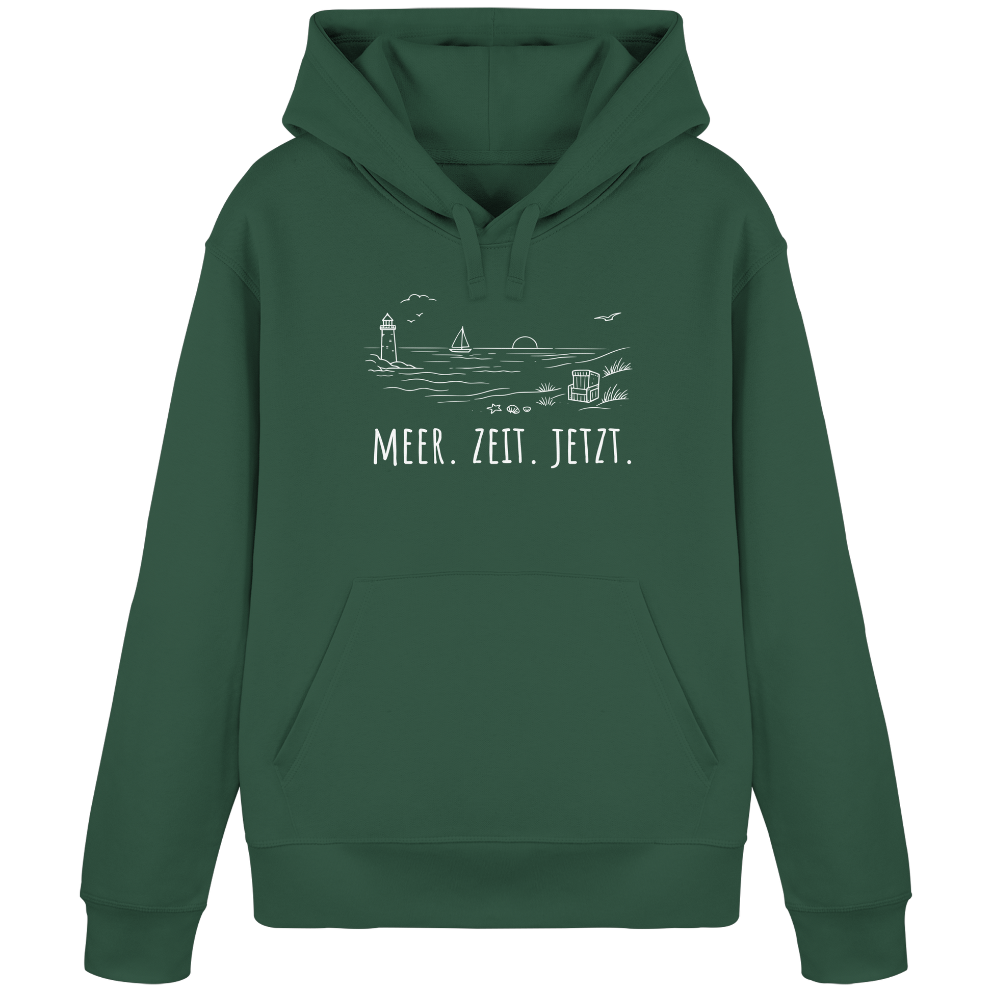 MEER. ZEIT. JETZT. - Organic Basic Hoodie