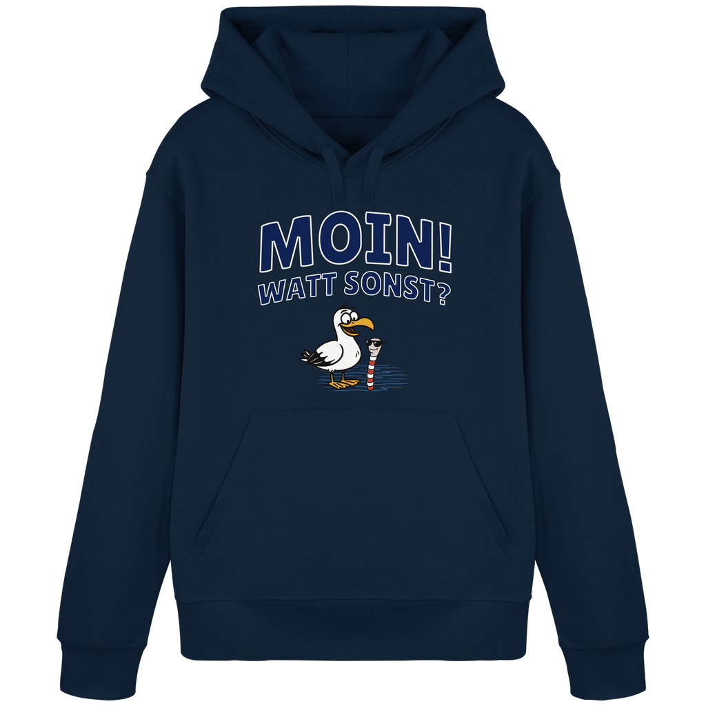 Moin! Watt Sonst? - Organic Basic Hoodie