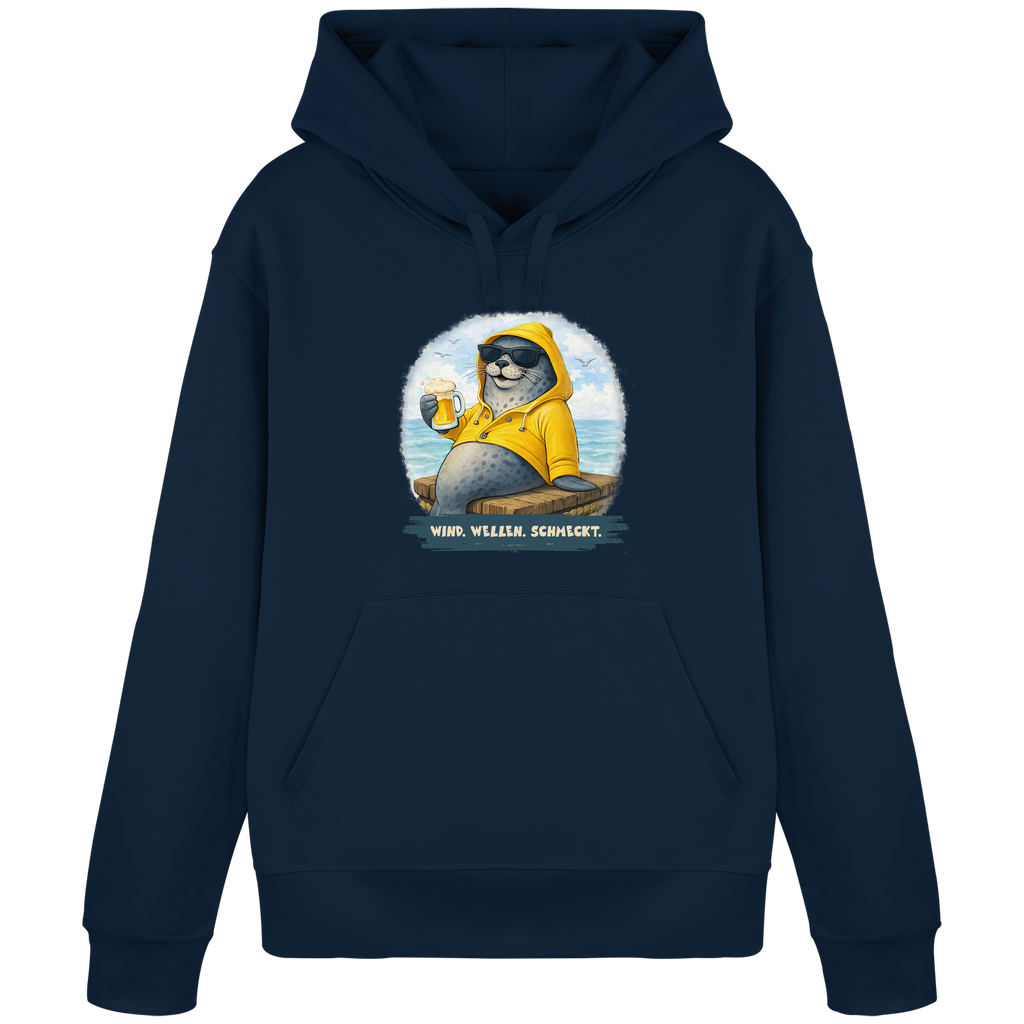 Robbe chillig mit Bier - Organic Basic Hoodie