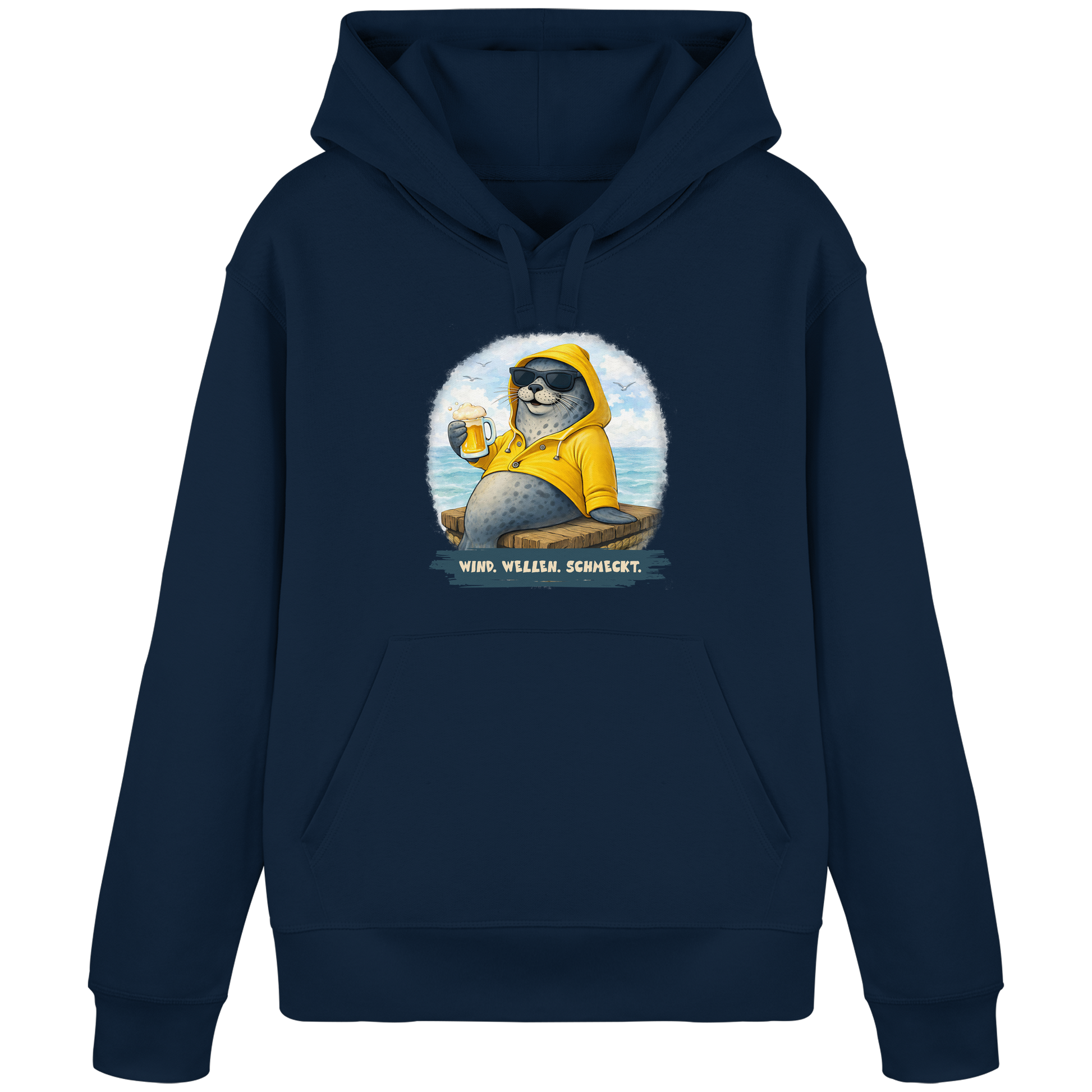Robbe chillig mit Bier - Organic Basic Hoodie