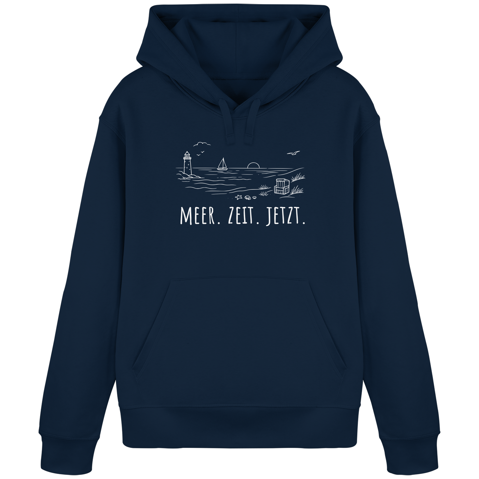 MEER. ZEIT. JETZT. - Organic Basic Hoodie
