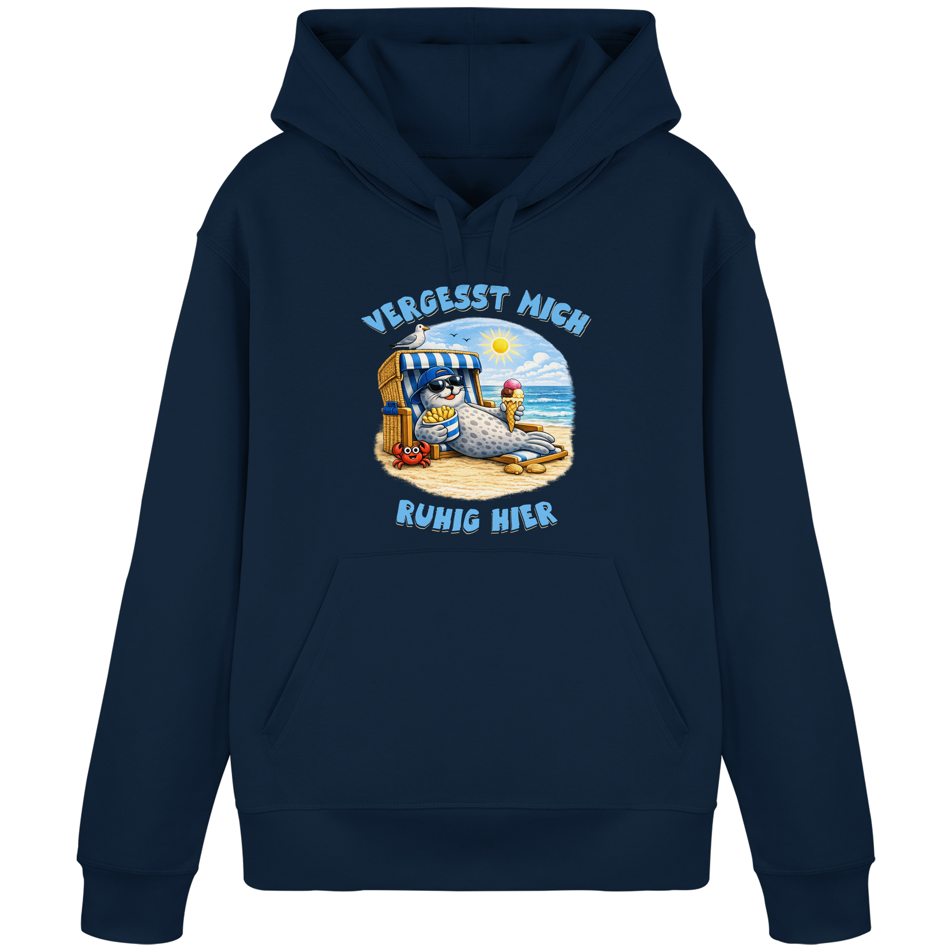 Vergesst mich ruhig hier - Nordsee-Comicdesign - Organic Basic Hoodie