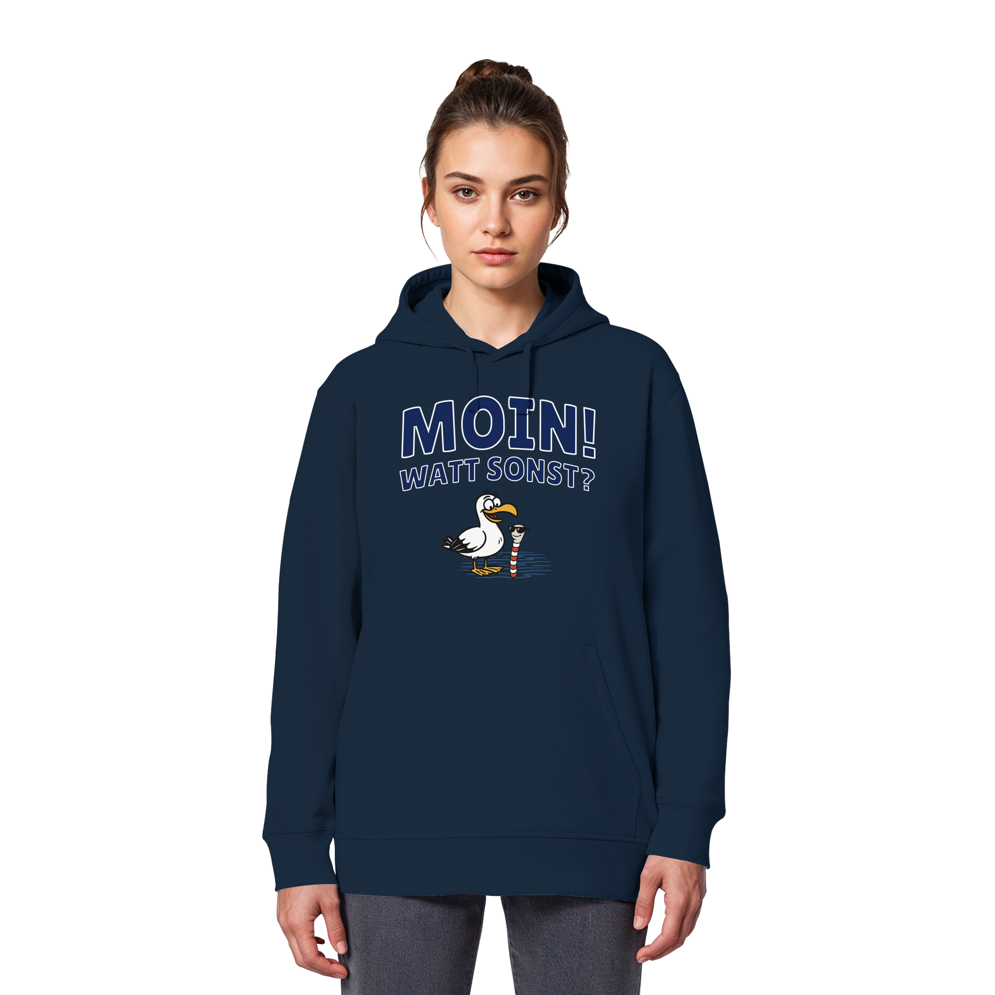 Moin! Watt Sonst? - Organic Basic Hoodie