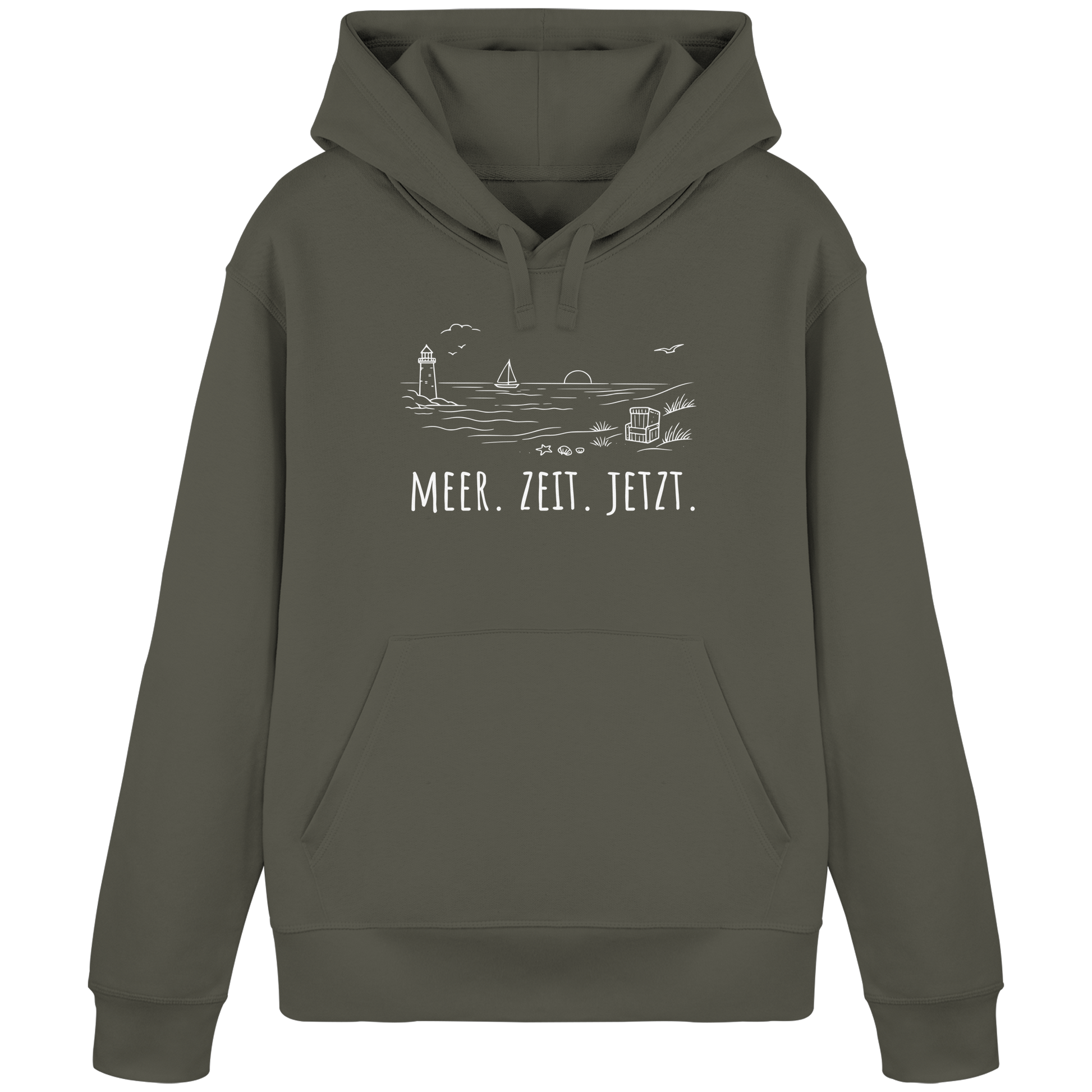 MEER. ZEIT. JETZT. - Organic Basic Hoodie